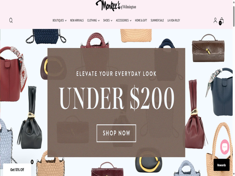 website on desktop